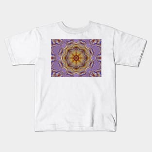 Digital Flower Kaleidoscope. Kids T-Shirt